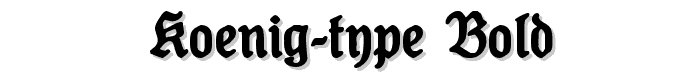 Koenig-Type Bold font